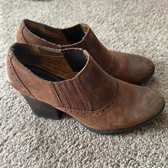 BOC Børn Concept Chunky Heeled Brown Leather Shoe Size 8 - Picture 2 of 8